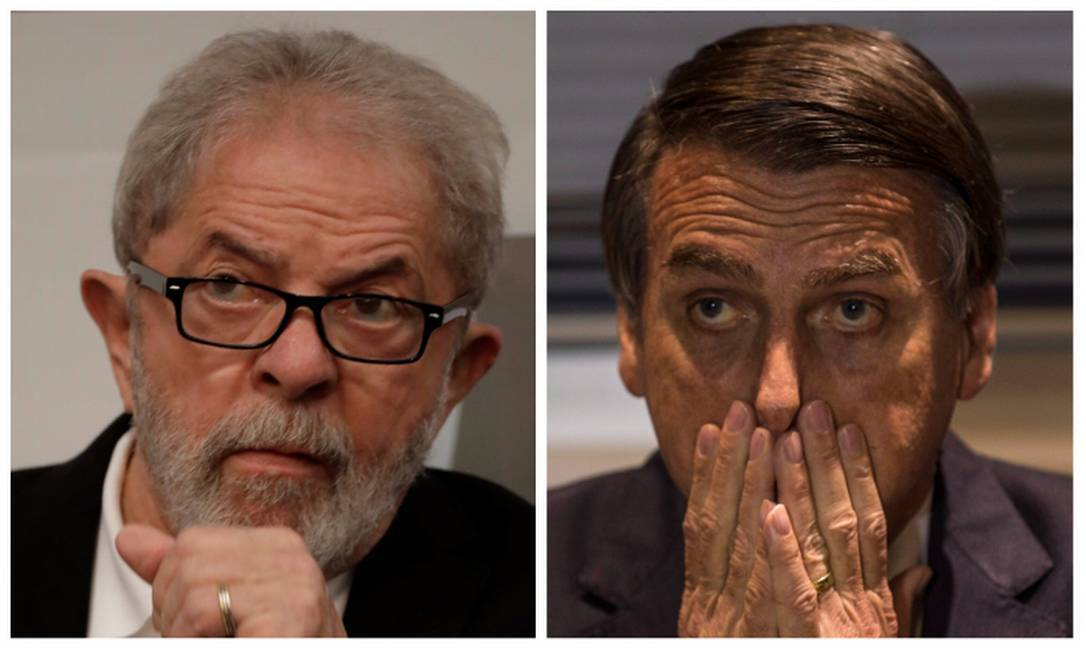 O ex-presidente Luiz Inácio Lula da Silva e o presidente Jair Bolsonaro Foto: .