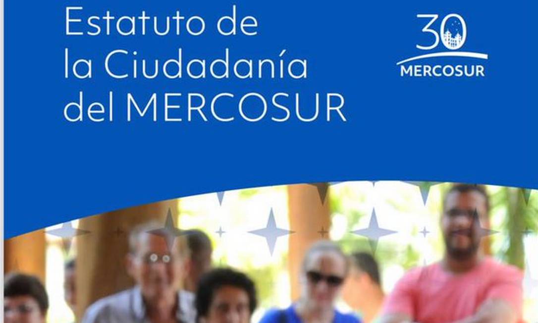 Estatuto de Cidadania do Mercosul, lançado pelo governo argentino na cúpula de 26 de março Foto: Divulgação