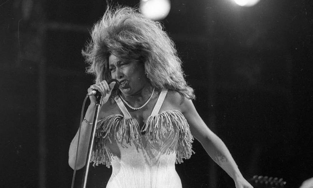 Tina Turner em show lendário no Maracanã, em 1988 Foto: Gláucio Dettmar / Arquivo OGLOBO