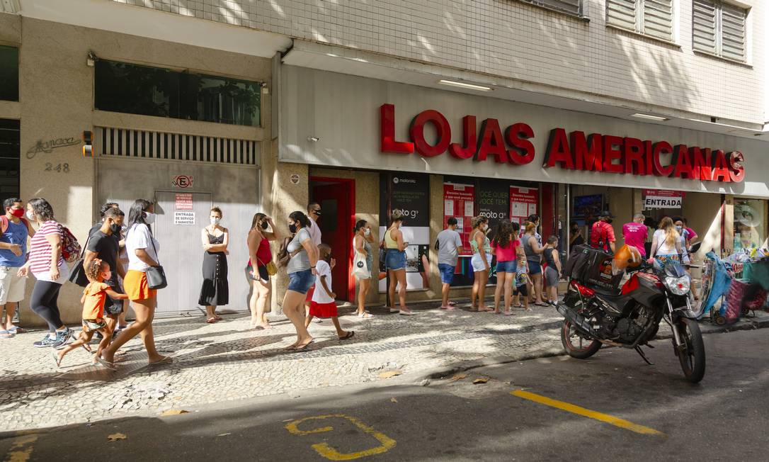 Loja da rede Americanas em Copacabana, na Zona Sul do Rio Foto: Leo Martins / Agência O Globo/3-4-2021