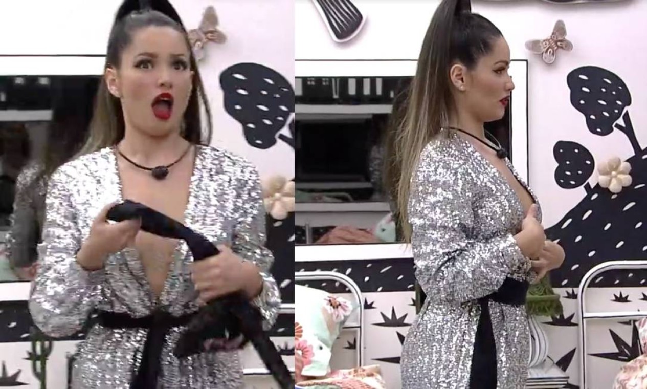 Juliette veste macacão com paetê prateado na final do BBB Foto: Reprodução