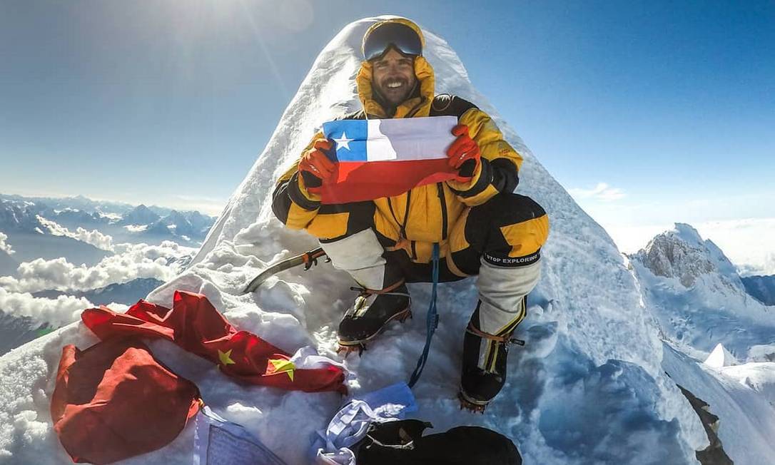 Chileno Juan Pablo Mohr estava desaparecido desde fevereiro, quando se perdeu com outros dois colegas em uma expedição na montanha paquistanesa K2 Foto: Reprodução/Instagram