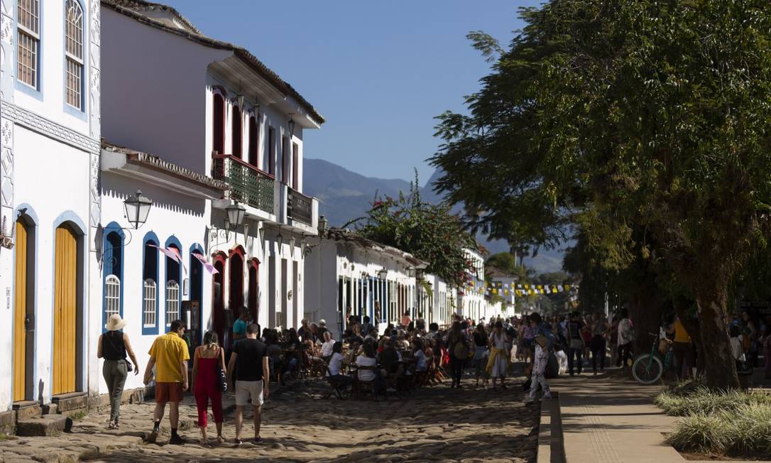 Centro histórico de Paraty durante a Flip de 2019 Foto: Leo Martins / Agência O Globo