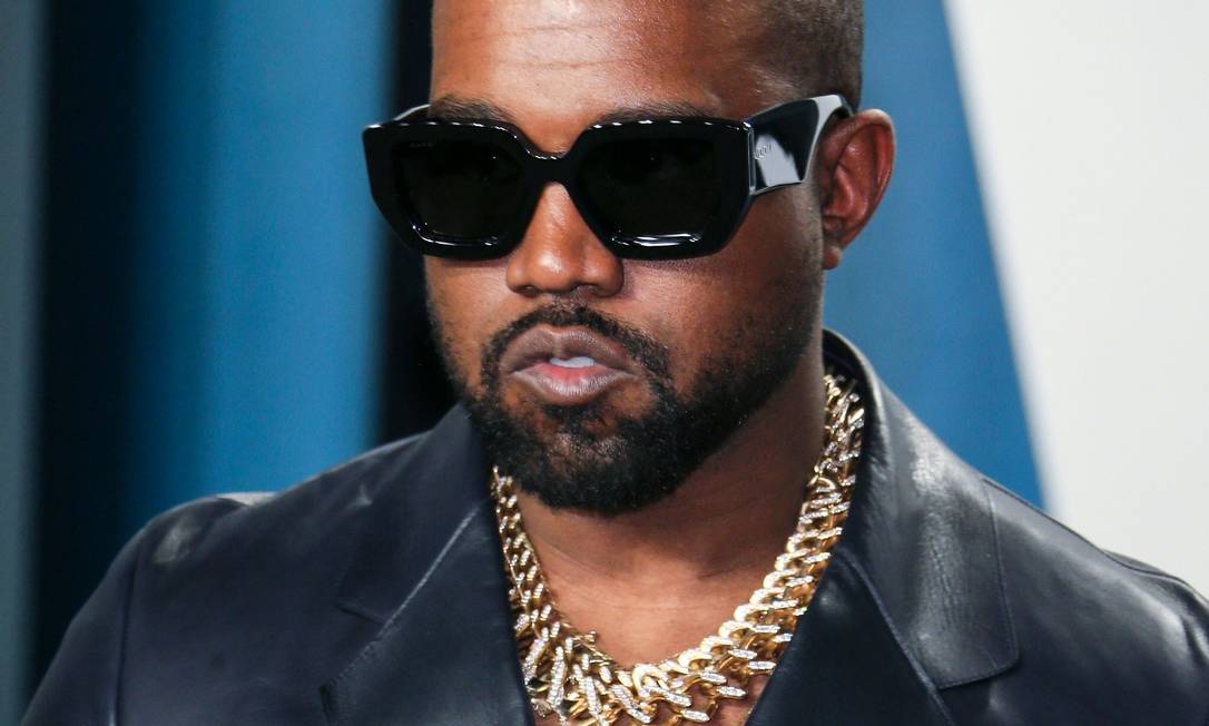 O rapper Kanye West, em 2020, na festa pós-Oscar da revista "Vanity Fair", em Los Angeles Foto: JEAN-BAPTISTE LACROIX / AFP