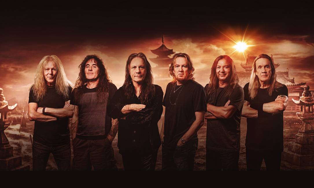 O grupo inglês Iron Maiden Foto: John McMurtrie / Divulgação
