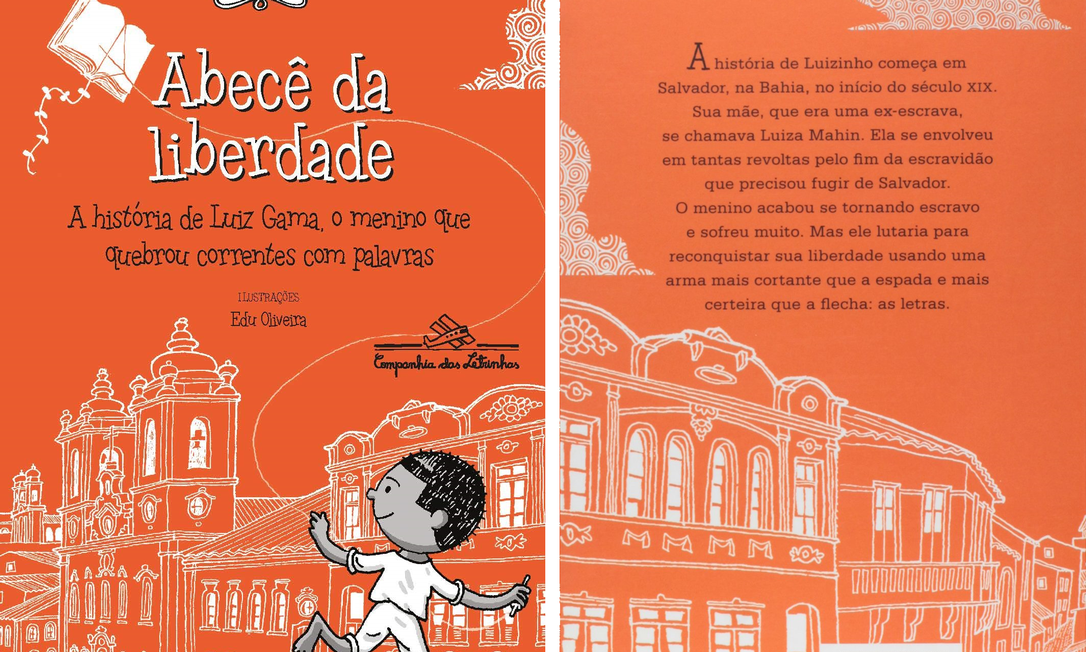 Capa e contracapa do livro "Abecê da Liberdade", da editora Companhia das Letrinhas Foto: Divulgação