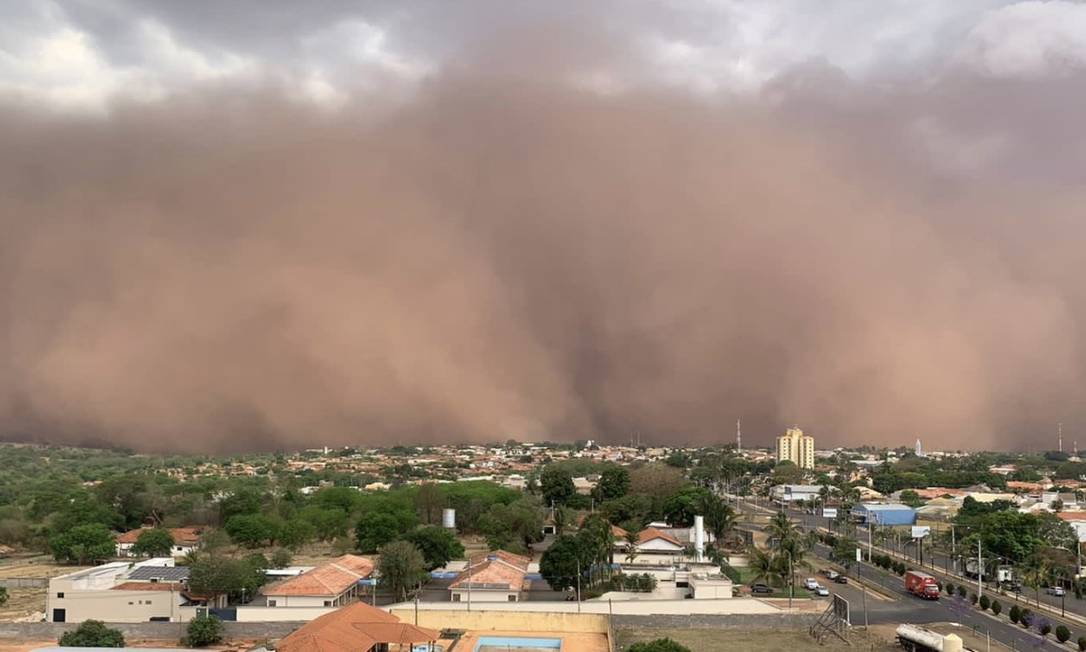 Tempestade de areia atingiu sobretudo o interior de São Paulo Foto: Reprodução