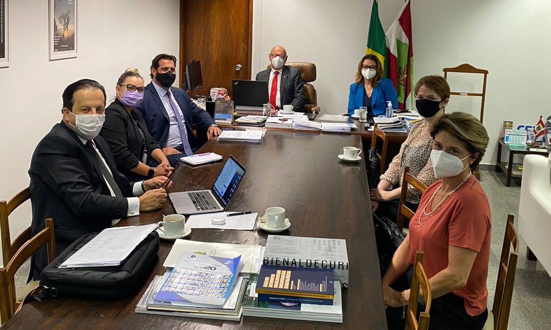 Representantes de famílias de vítimas do voo da Chape se reuniram com senadores em Brasília Foto: Arquivo pessoal