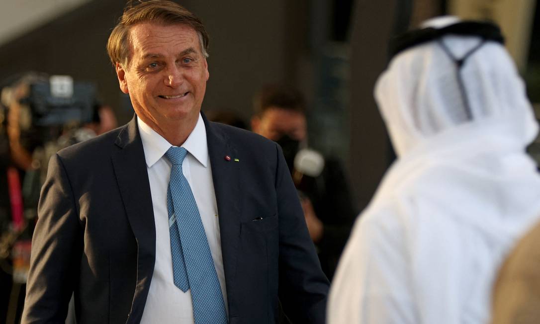 Jair Bolsonaro na Expo 2020, em Dubai Foto: AFP