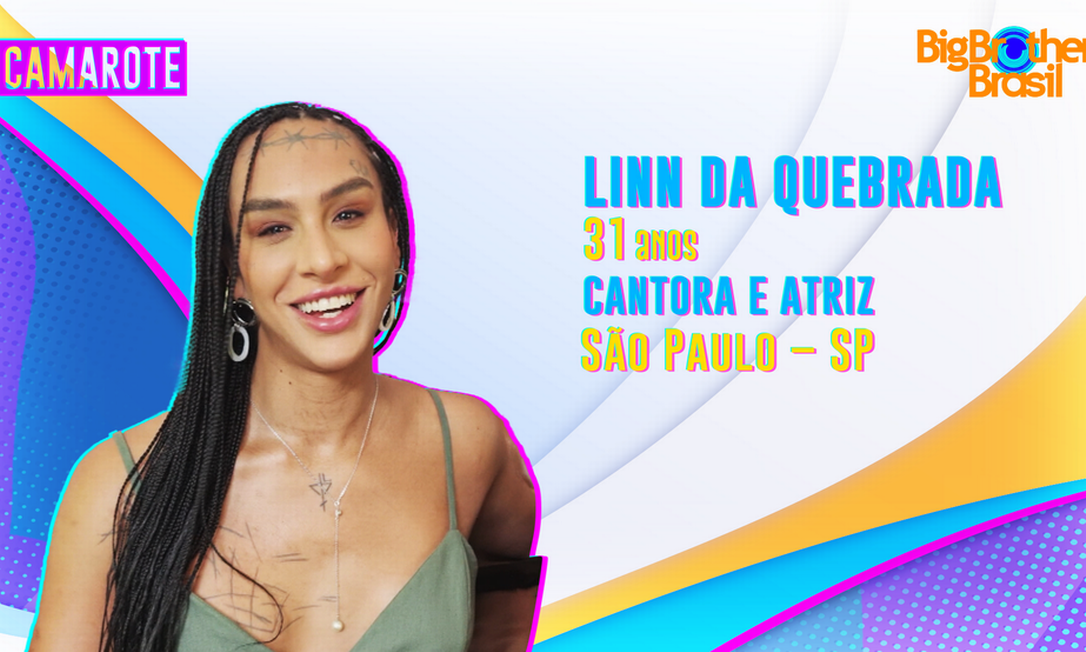 Linn da Quebrada é a primeira travesti a participar do 'BBB 22' Foto: Reprodução