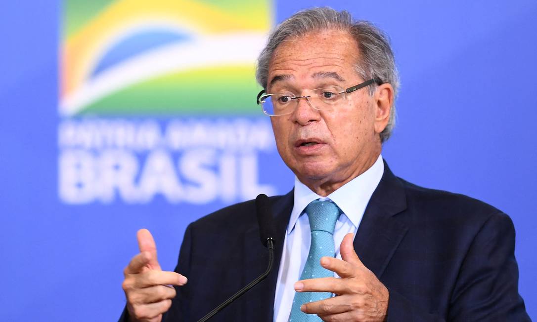 Paulo Guedes, ministro da Economia Foto: EVARISTO SA / AFP