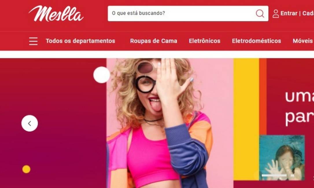 Novo site da Mesbla Foto: Reprodução da internet