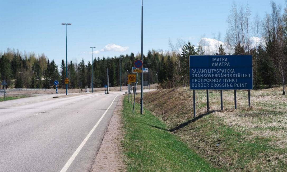 Fronteira entre Finlândia e Rússia, na cidade de Imatra Foto: ALESSANDRO RAMPAZZO / AFP