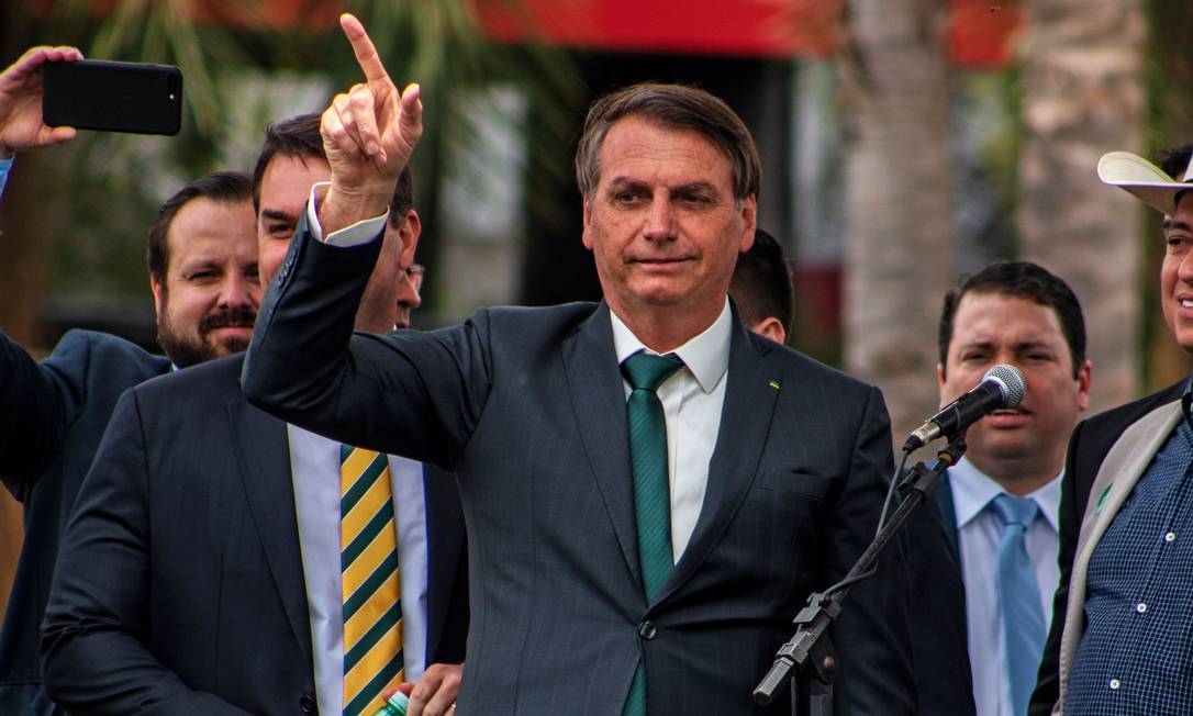 Bolsoaro durante lançamento do Aliança pelo Brasil Foto: Fepesil / TheNews2/Agência O Globo