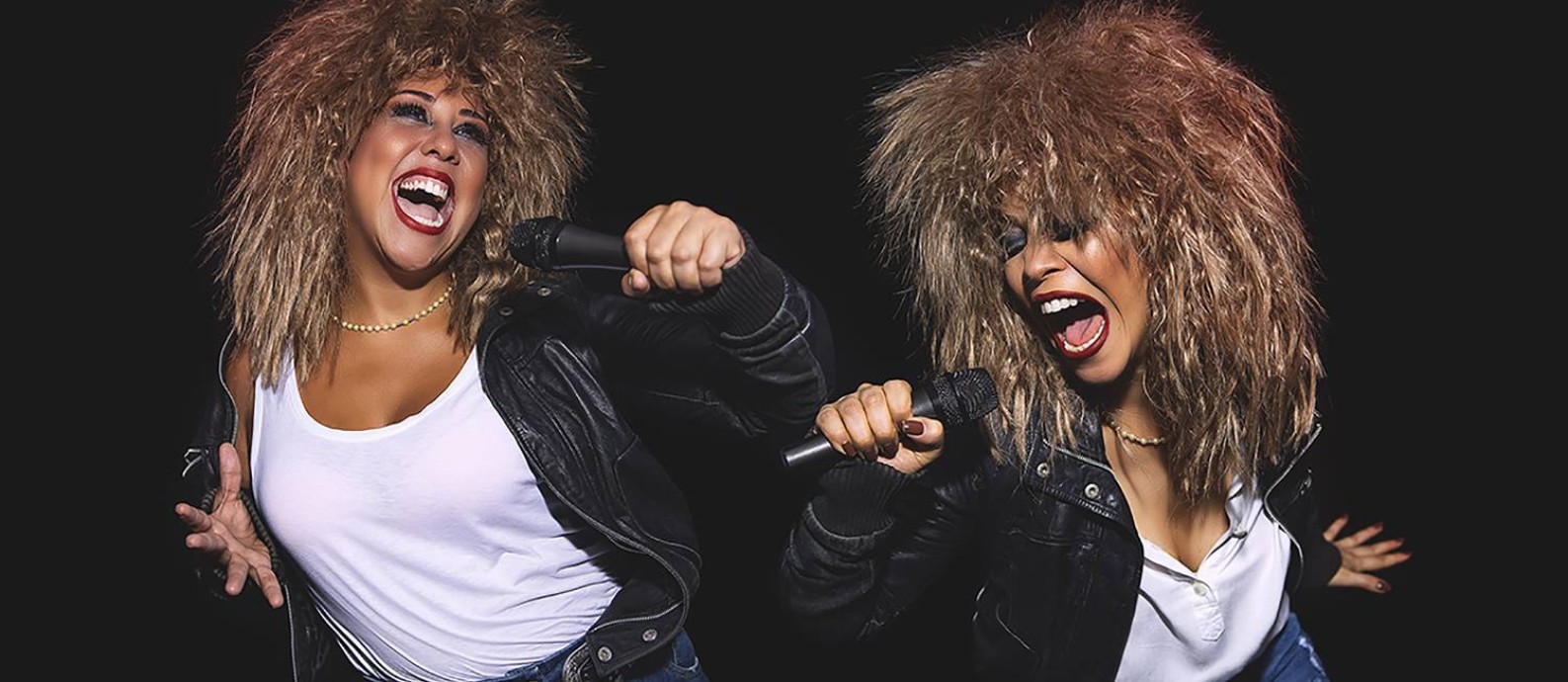 As atrizes Evelyn Castro e Kacau Gomes, em cena de "Quebrando regras — Um tributo a Tina Turner' Foto: Dan Coelho / Divulgação