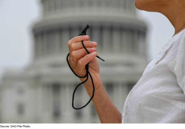 Whistleblower in front of US Capitol