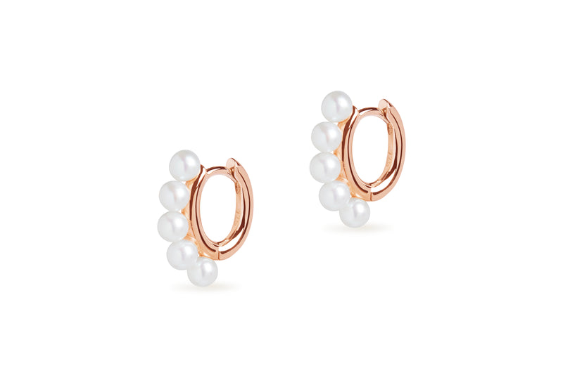 Pearl Huggie Earrings