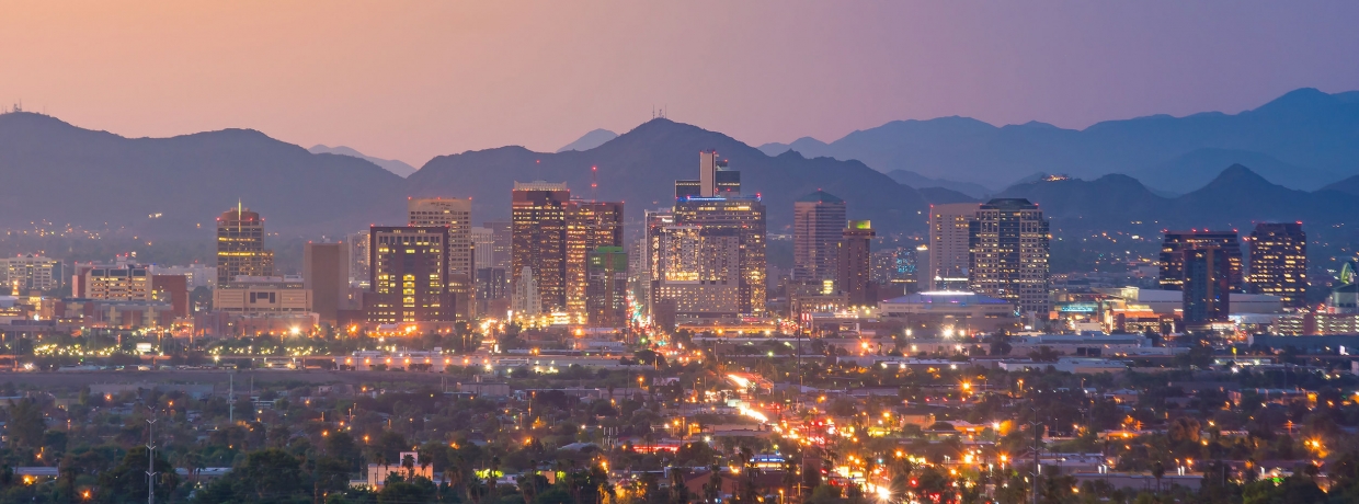 Phoenix Skyline at dusk