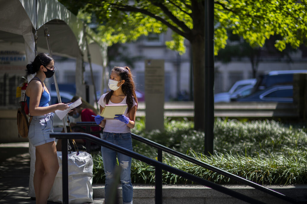 Students Walking on Campus