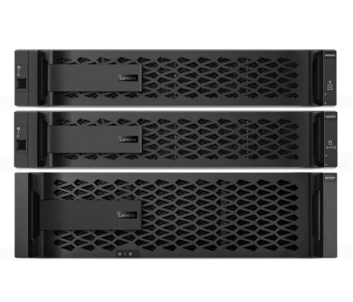 Lenovo Unified Storage - front facing 3 stack