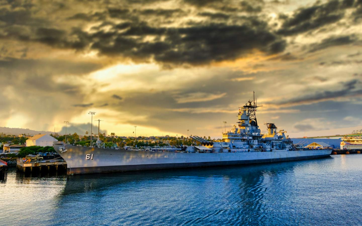 side view of the USS Iowa