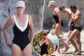 Brigitte Nielsen, 61, flaunts her fit figure in plunging one-piece swimsuit