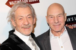 Ian McKellen and Patrick Stewart at the "No Man's Land" and "Waiting for Godot" Opening Night after party in NYC November 24, 2013