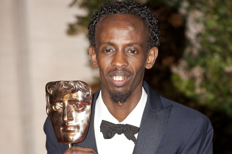 Barkhad Abdi arrives at the Bafta after party held at the Grosvenor Hotel.