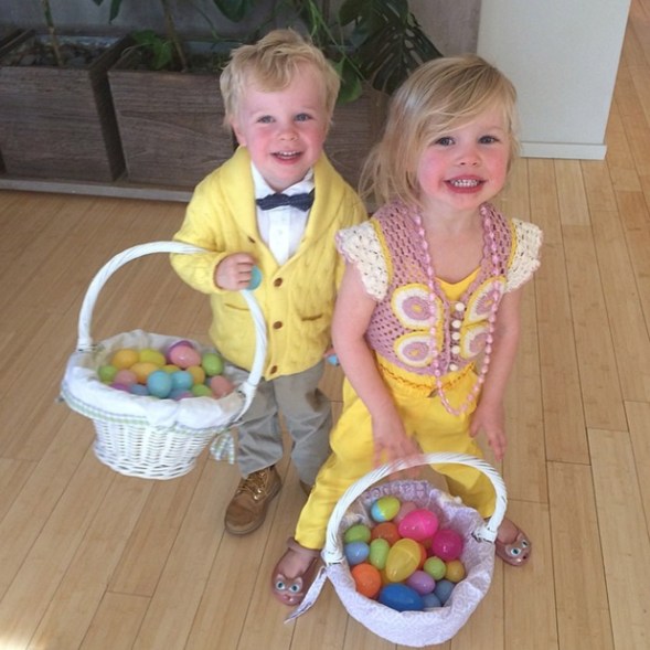 Neil Patrick Harris coordinates his kids for Easter.