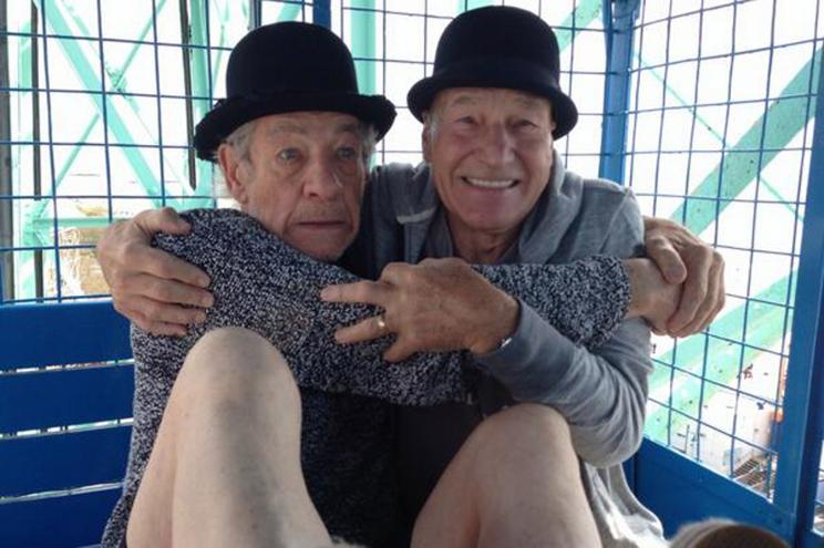 Sir Patrick Stewart and Sir Ian McKellen