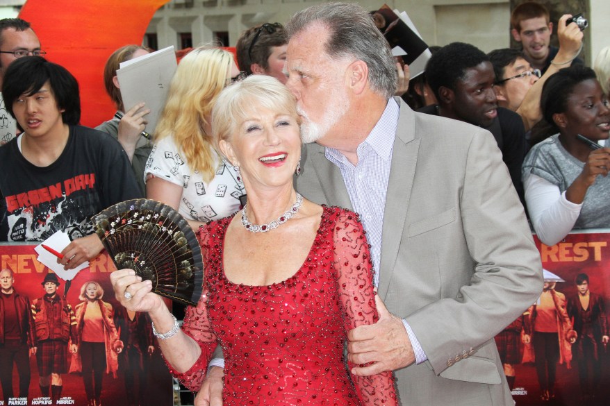 North America and Asia Rights Only-London, England - 7/22/13-Red 2 European Film Premiere, Empire cinema Leicester Square, -PICTURED: Helen Mirren, Taylor Hackford -PHOTO by: Black Sheep Press/startraksphoto.com -BSP_PQT_Red2premiere7430 Editorial - Rights Managed Image - Please contact www.startraksphoto.com for licensing fee Startraks Photo New York, NY For licensing please call 212-414-9464 or email sales@startraksphoto.com