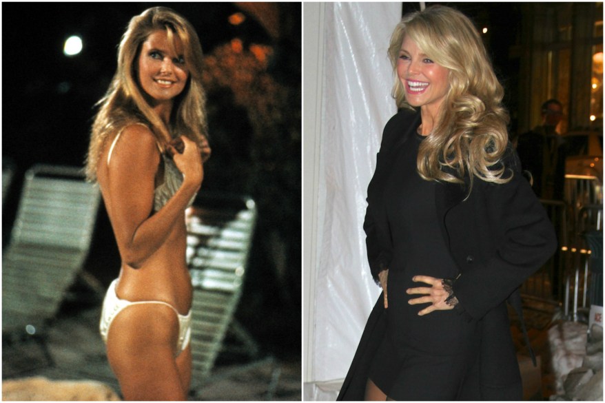 Christie Brinkley in 1985 and today