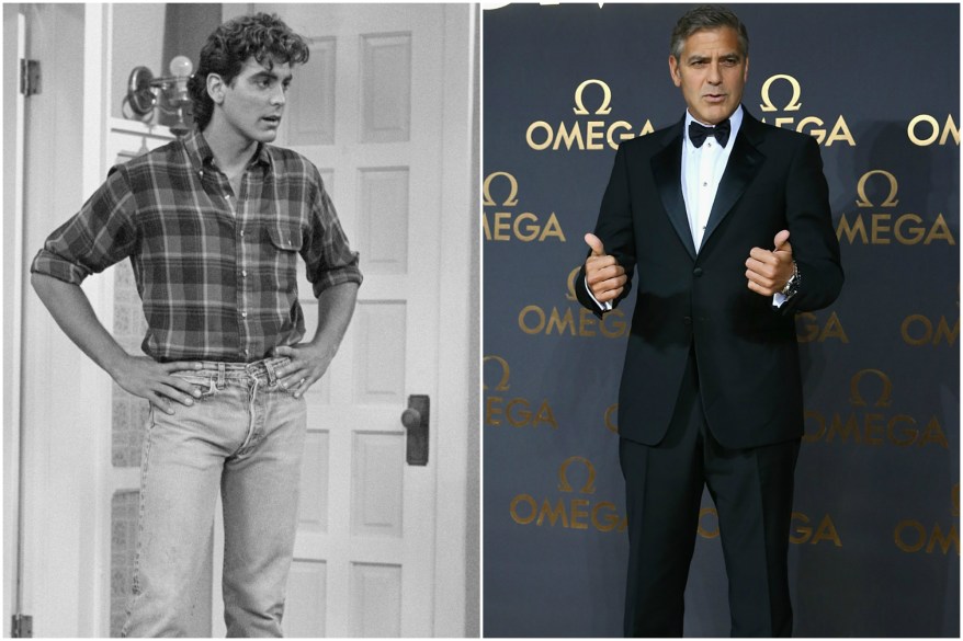 George Clooney circa 1986 and today