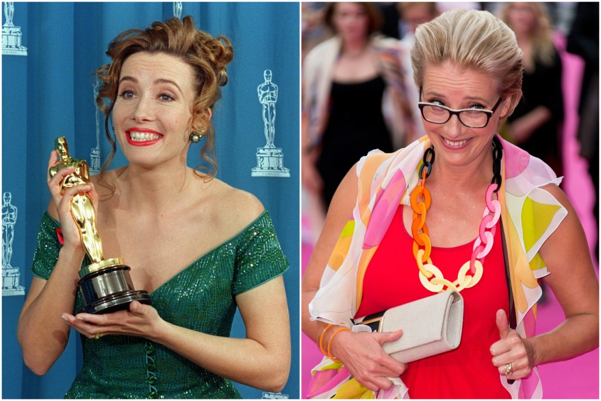 Emma Thompson in 1993 and today