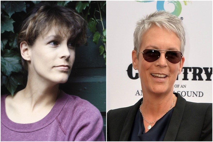 Jamie Lee Curtis in 1988 and today