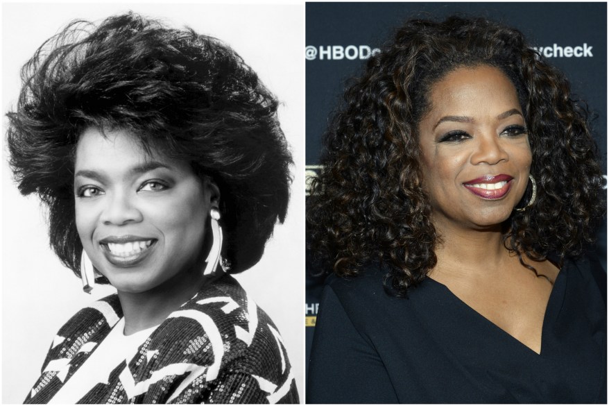 Oprah in 1989 and today