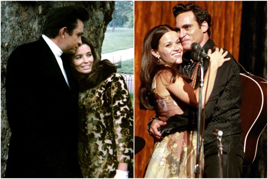 Johnny Cash and June Carter Cash / Reese Witherspoon and Joaquin Phoenix as June Carter Cash and Johnny Cash in "Walk the Line"