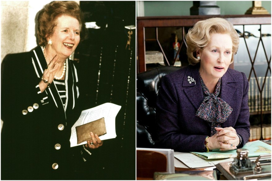 Former British Prime Minister Margaret Thatcher / Meryl Streep as Margaret Thatcher in "The Iron Lady"
