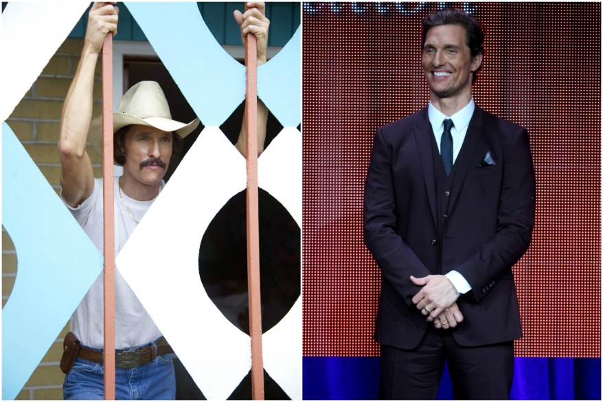 Matthew McConaughey is usually and infamously ripped, but he lost 40 pounds to play an AIDS patient in "Dallas Buyers Club."