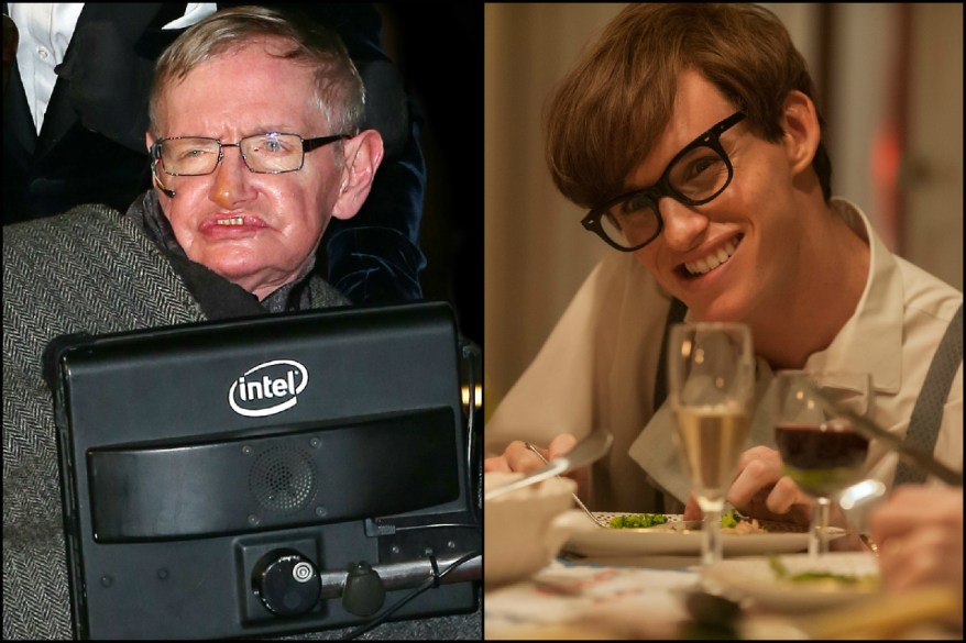 Stephen Hawking / Eddie Redmayne in "The Theory of Everything"
