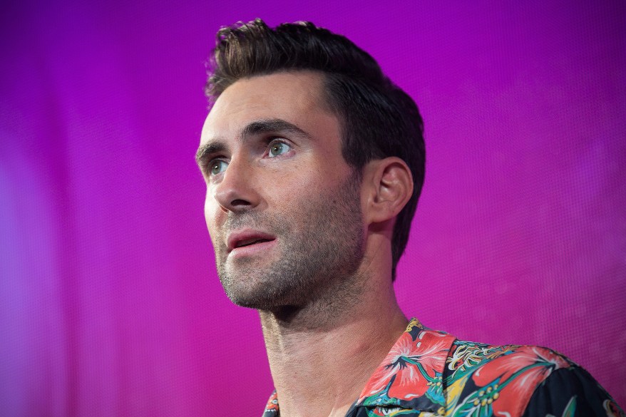 NEW YORK, NY - SEPTEMBER 03: Adam Levine, lead singer of the band Maroon 5, makes an apperance at the launch event for the Samsung Galaxy Note 4 and Samsung Galaxy Note Edge on September 3, 2014 in New York City. The Note Edge features a rounded 5.6-inch screen. (Photo by Andrew Burton/Getty Images)