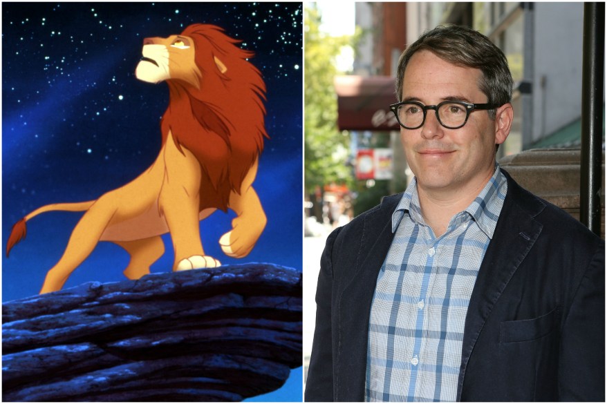 Matthew Broderick voiced adult Simba in "The Lion King."
