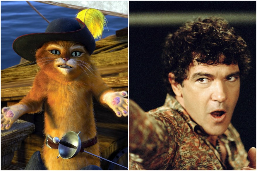 Antonio Banderas stole the show from "Shrek" with his Puss in Boots voice over.