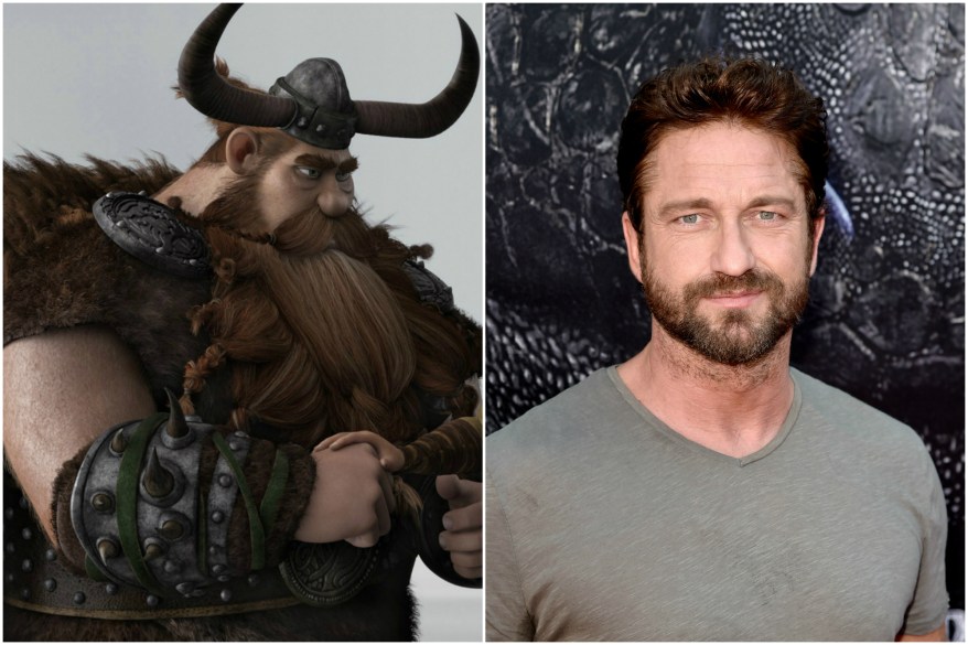 Gerard Butler the hunk voices Stoick the Vast in "How to Train Your Dragon."