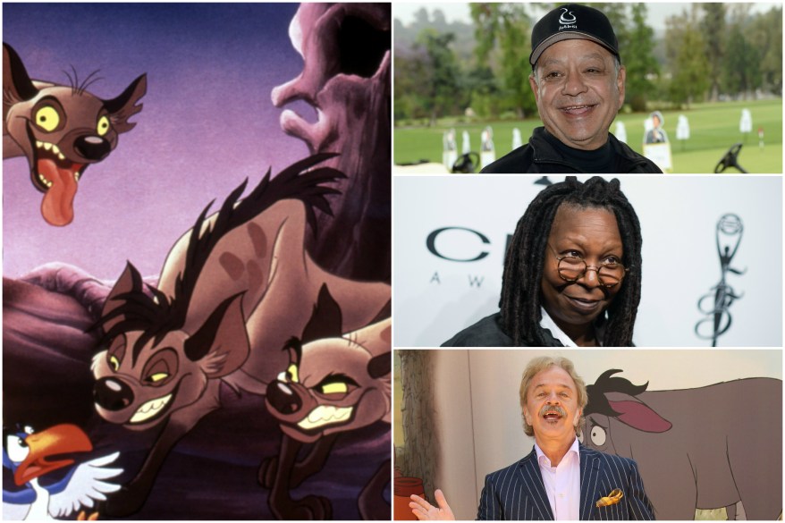 Who can forget the skeevy hyena gang? Whoopi Goldberg was Shenzi, Cheech Marin was Banzai and Jim Cummings was lovable doof Ed in "The Lion King."