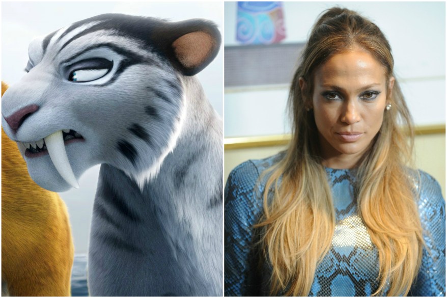 Jennifer Lopez was sassy sabre-tooth tigress Shira in "Ice Age 4: Continental Drift."