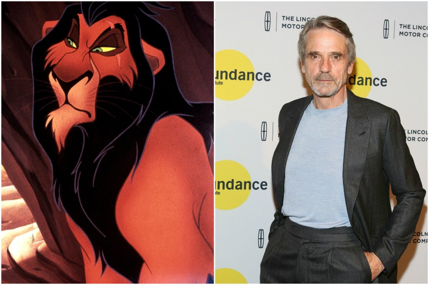 Jeremy Irons voiced the most evil feline ever: Scar.