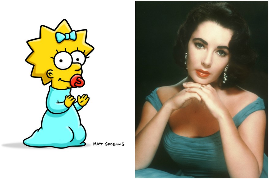 Maggie Simpson doesn't speak much, but when she does, she speaks volumes. Her first spoken word was voiced by none other than Elizabeth Taylor.