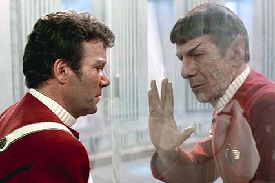 With William Shatner in "Star Trek II: The Wrath of Khan" in 182