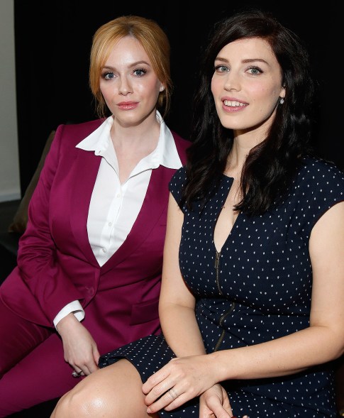 Christina Hendricks and Paré get ready to tune in.